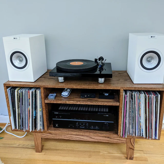 wood record cabinet